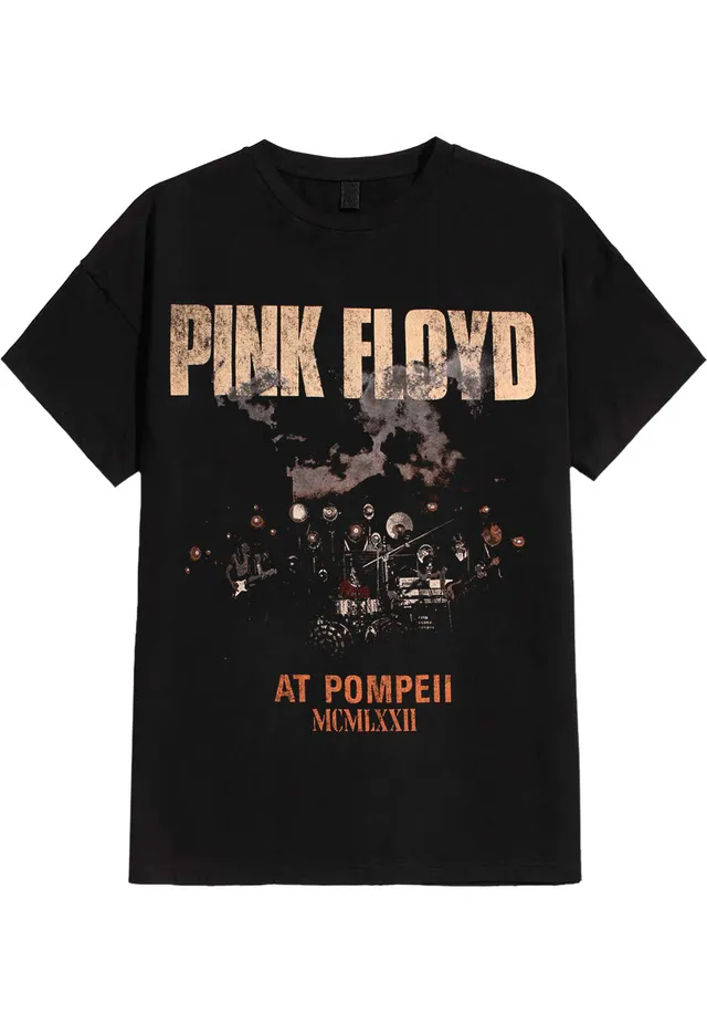 pink-floyd-pompeii-live-photo-t-shirt-noir image 1
