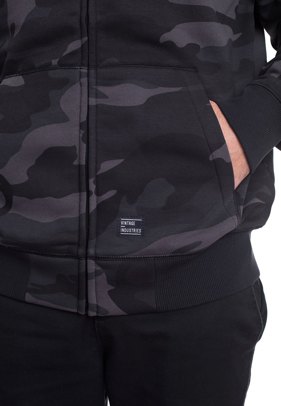 vintage-industries-redstone-hooded-dark-camo-sweat-zipp-camouflage-s image 2