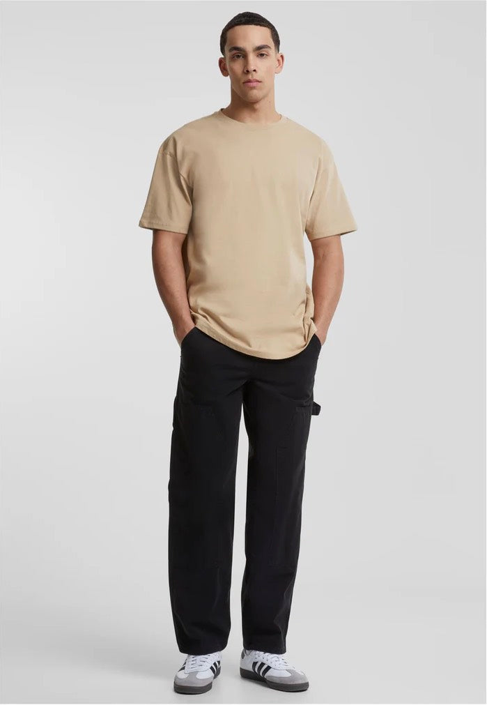 urban-classics-twill-double-knee-pantalon-noir-coton-tapered image 2