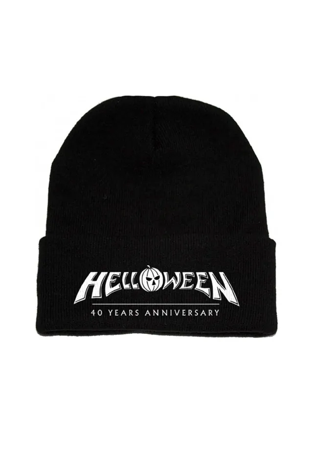 helloween-40-years-classic-logo-bonnet-noir image 1