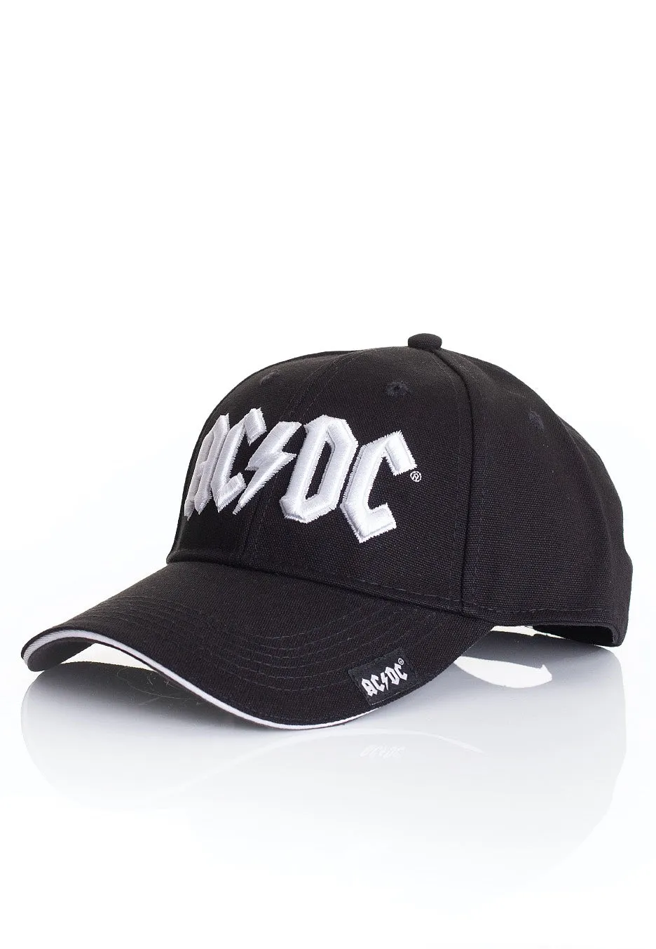 ac-dc-white-logo-casquette-noire-strapback image 1