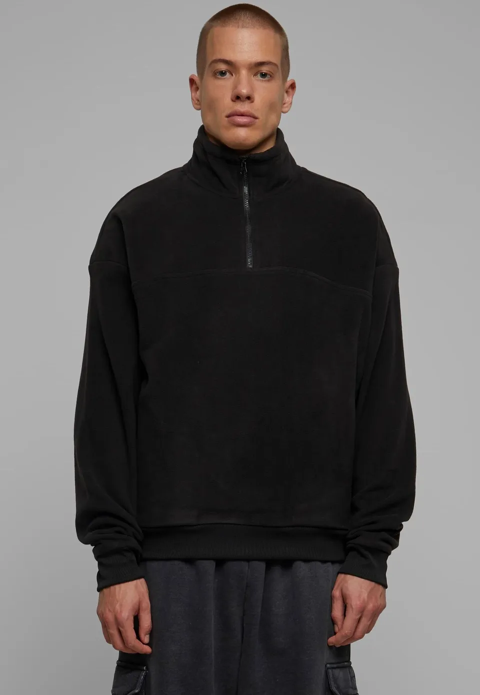 urban-classics-basic-polar-fleece-pull-noir-s-3xl image 1