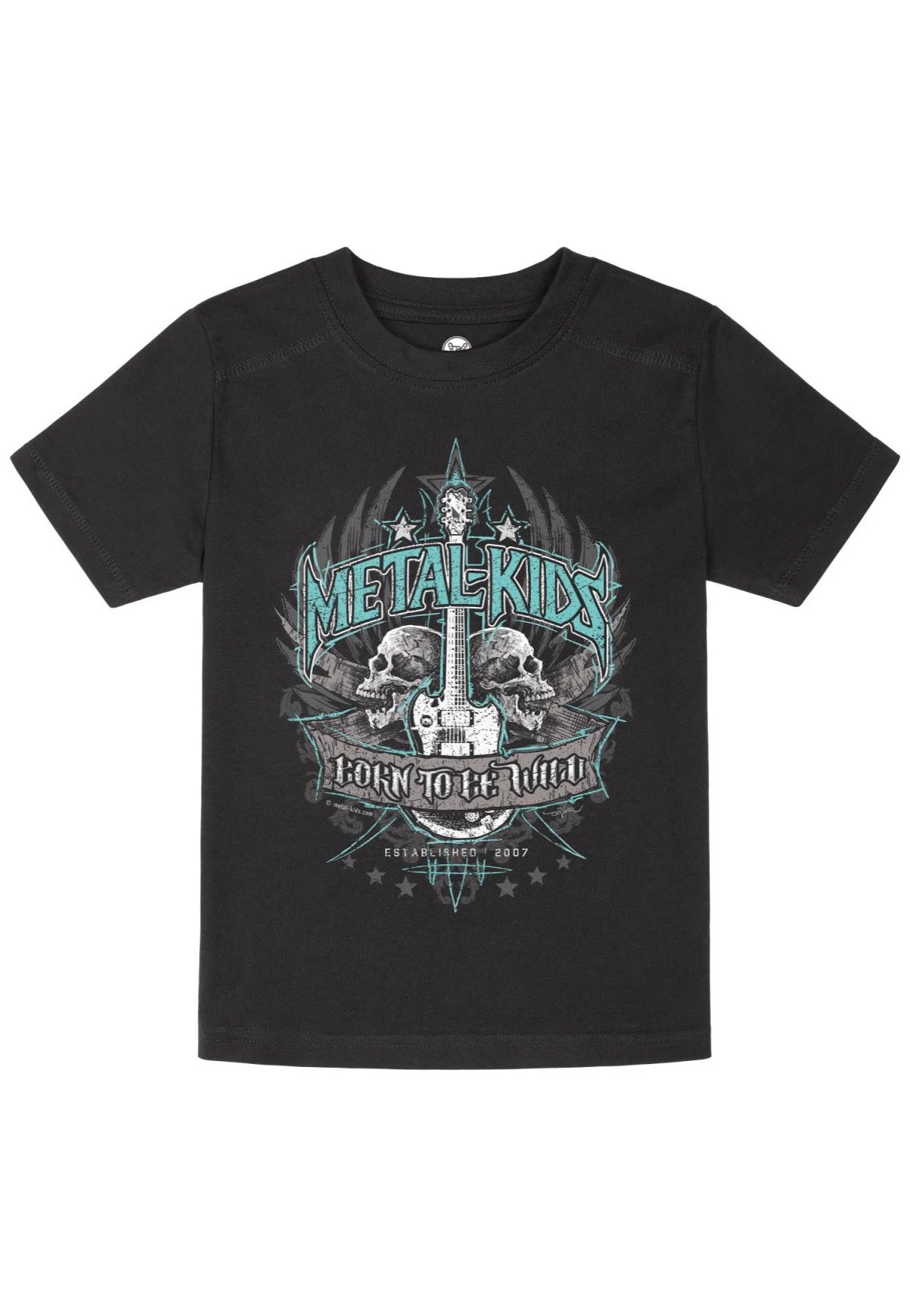 metal-kids-born-to-be-wild-t-shirt-enfant-noir image 1