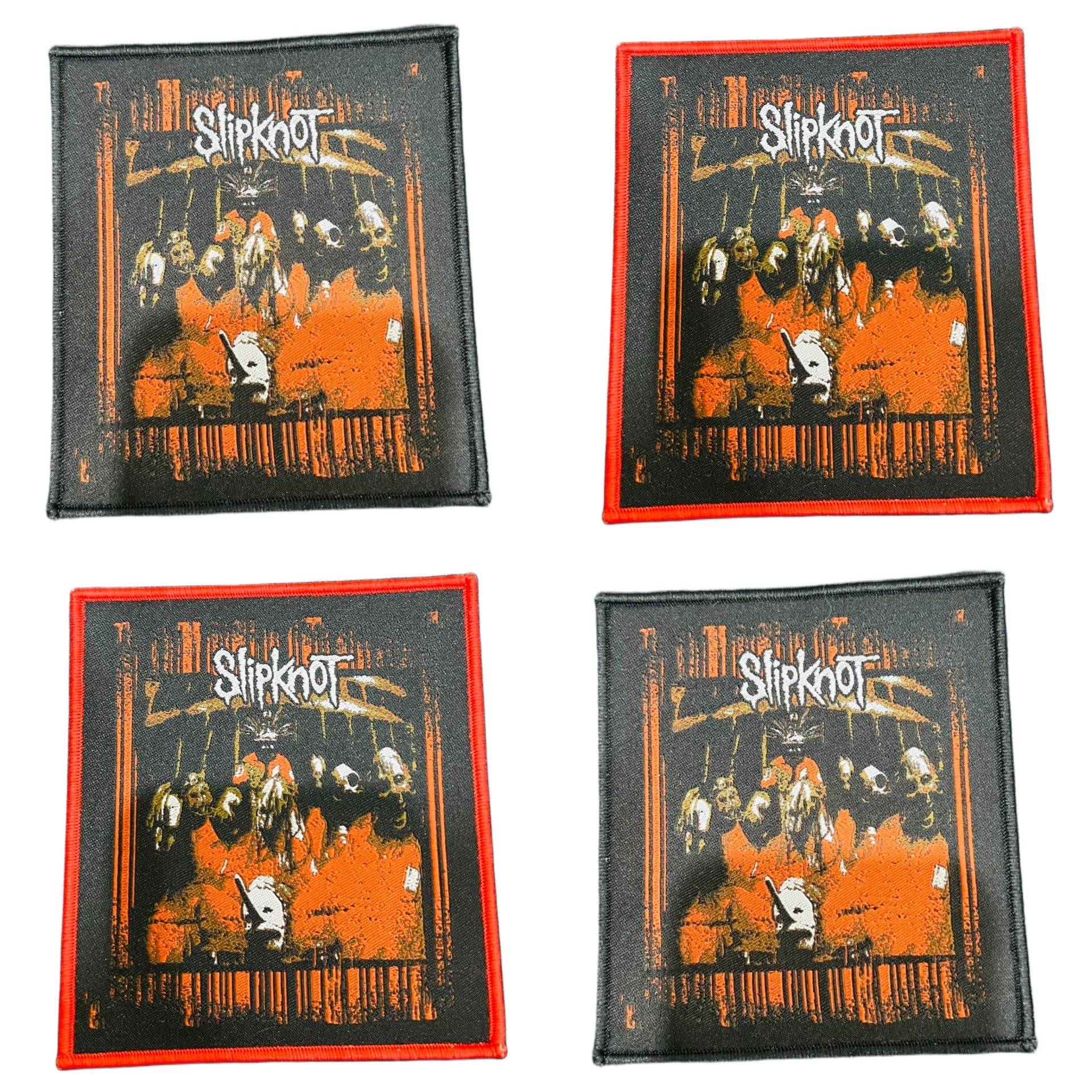 slipknot-patch-tiss-cusson-bordure-rouge image 1