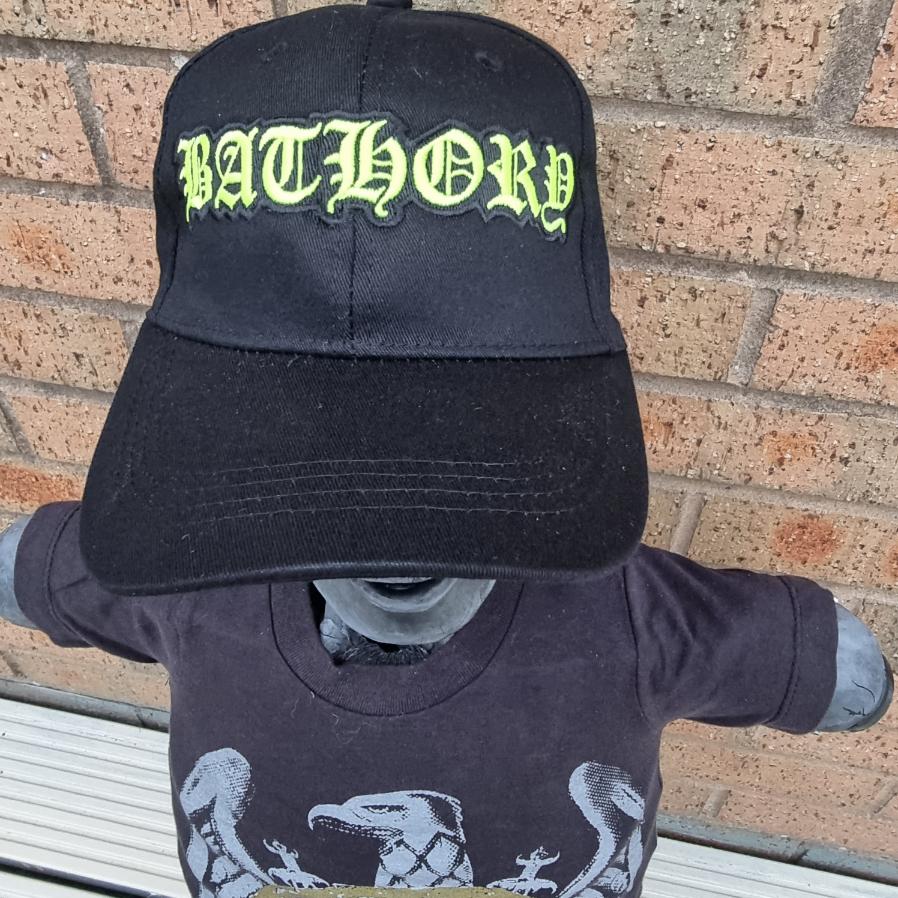 bathory-logo-casquette-baseball-phosphorescent-jaune image 1