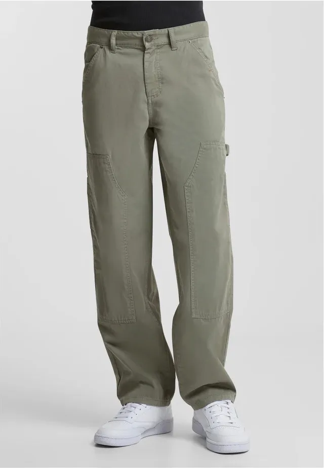 urban-classics-twill-double-knee-pantalon-vert image 1
