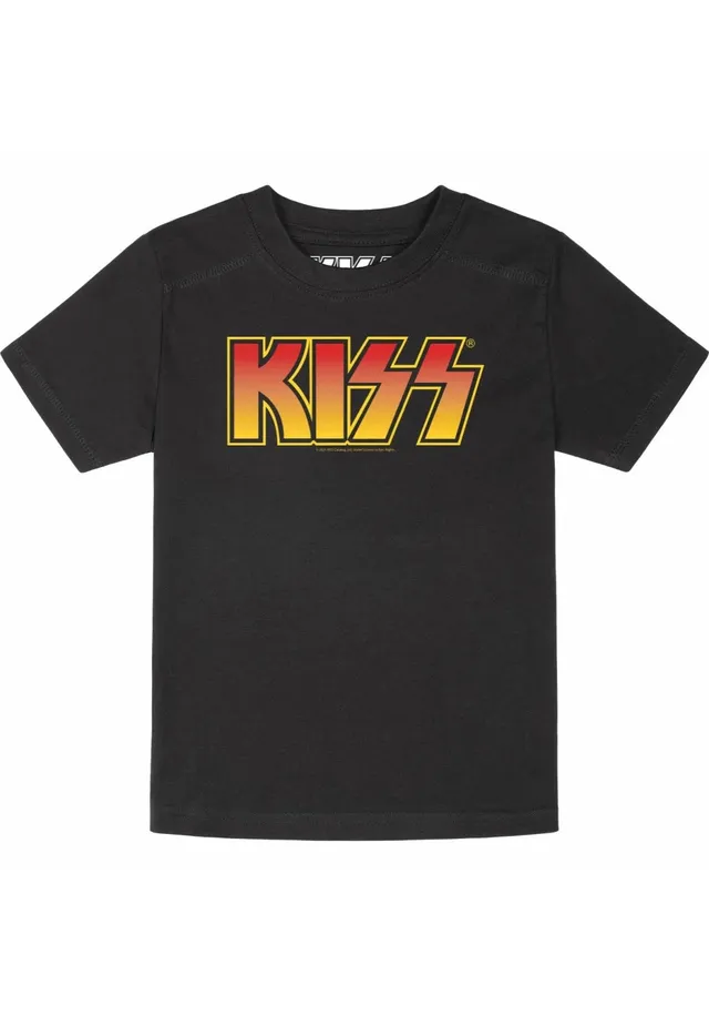kiss-logo-kids-t-shirt-enfant-noir-logo image 1