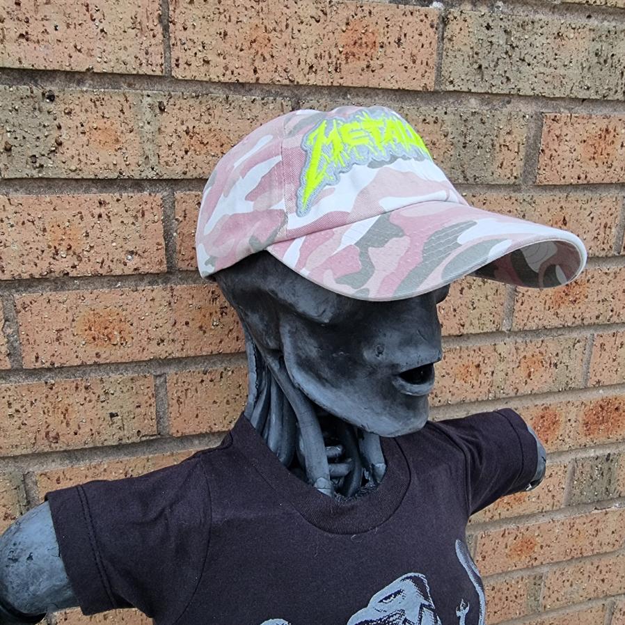 783punx-metallica-splatter-casquette-dad-cap-camo-rose-phosphorescent image 4