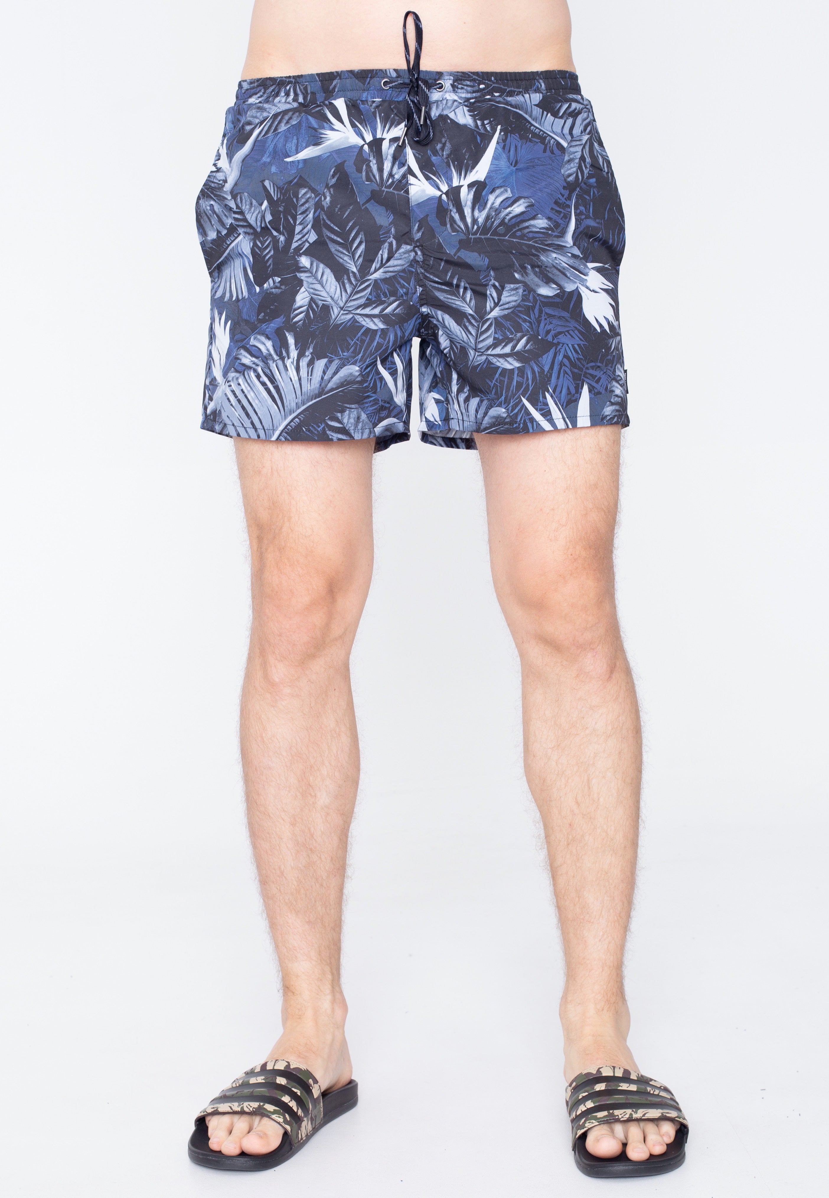 only-sons-ted-swim-flora-short-de-bain-homme-bleu-marine image 1