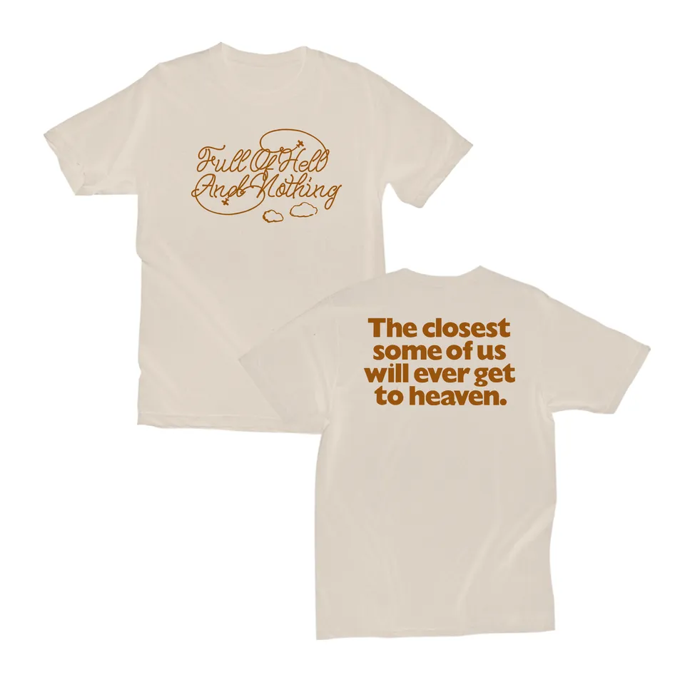 full-of-hell-nothing-heaven-t-shirt-ivoire-coton image 1