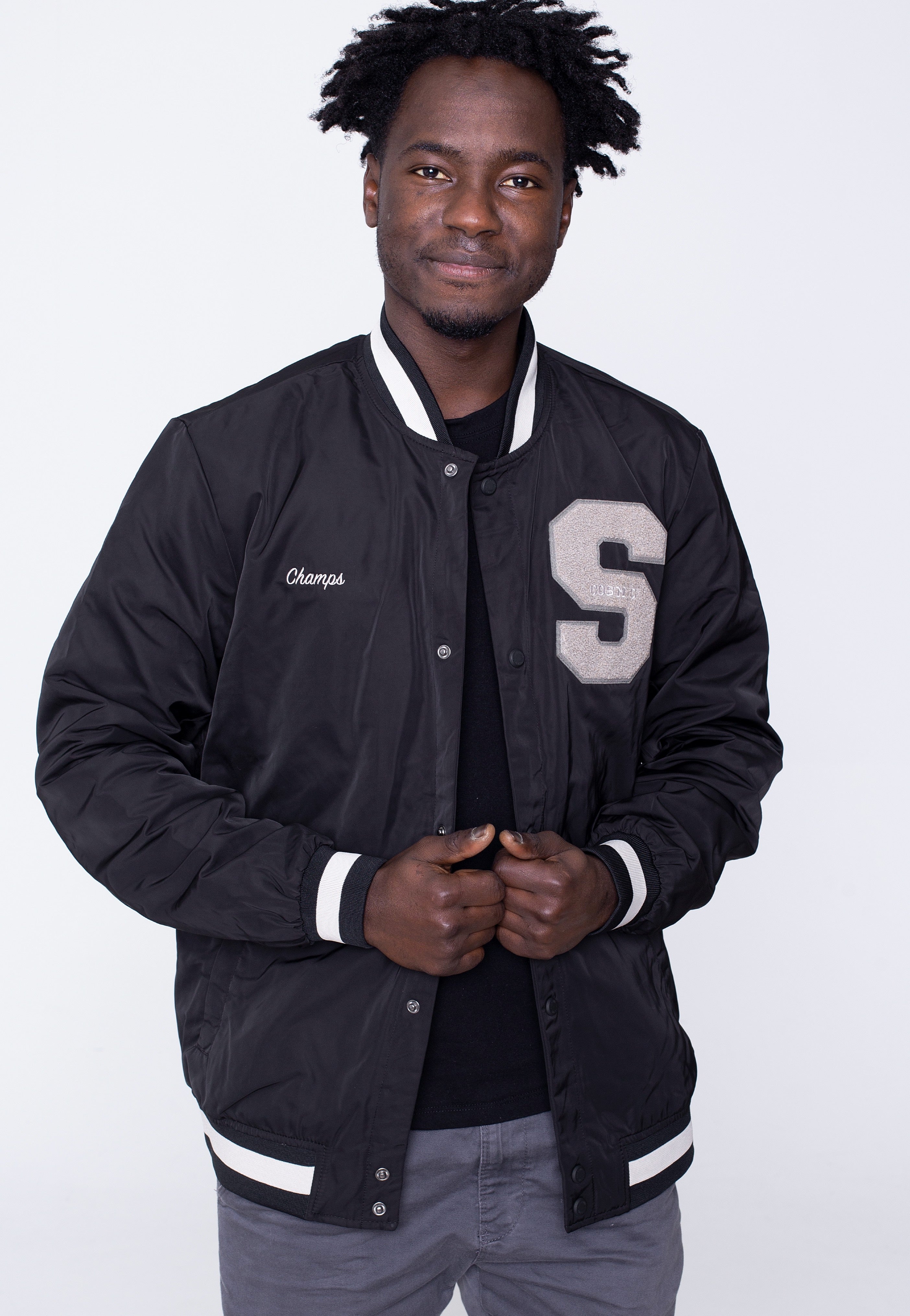only-sons-ace-varsity-black-veste-bomber-noir image 1