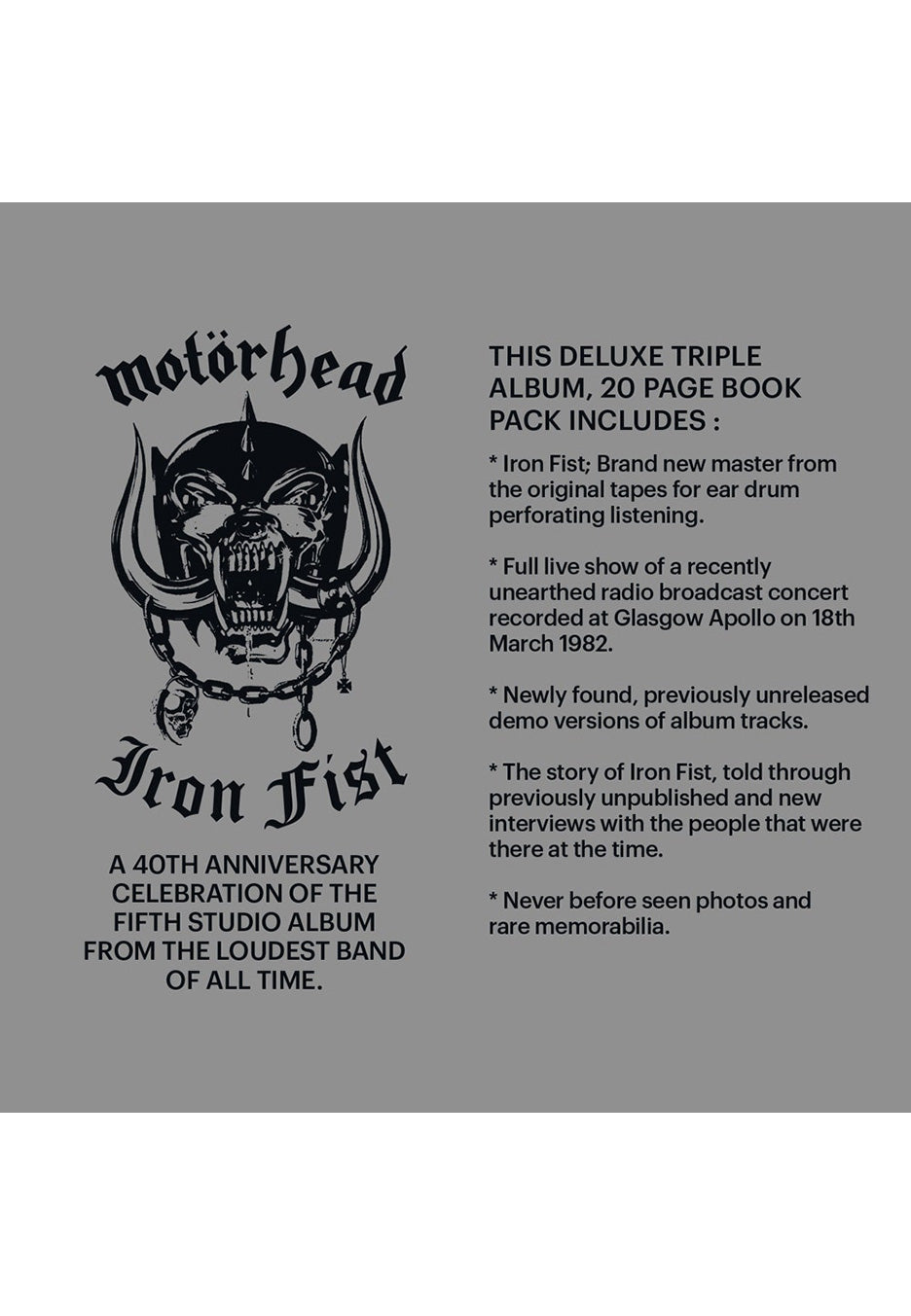 mot-rhead-iron-fist-40th-anniversary-vinyle-3-lp-hard-rock image 4