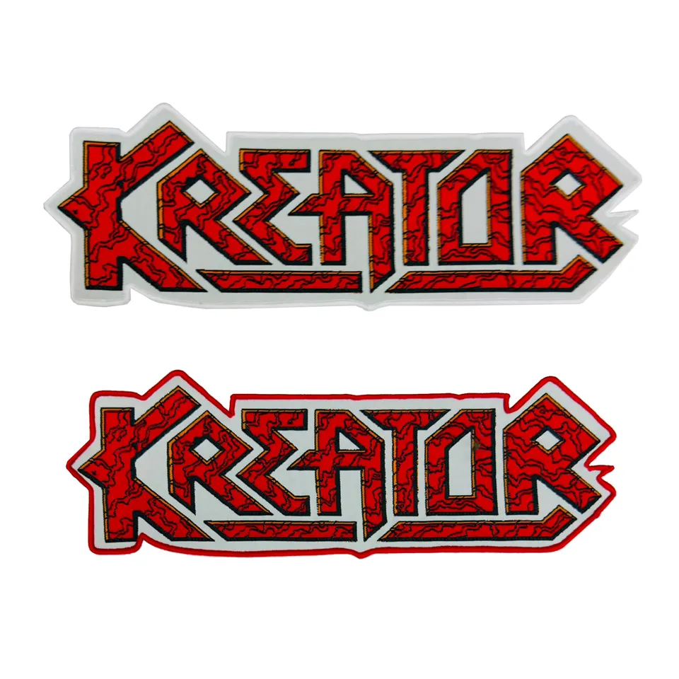 kreator-logo-cusson-tiss-oversized-bordure-rouge-30-cm image 1