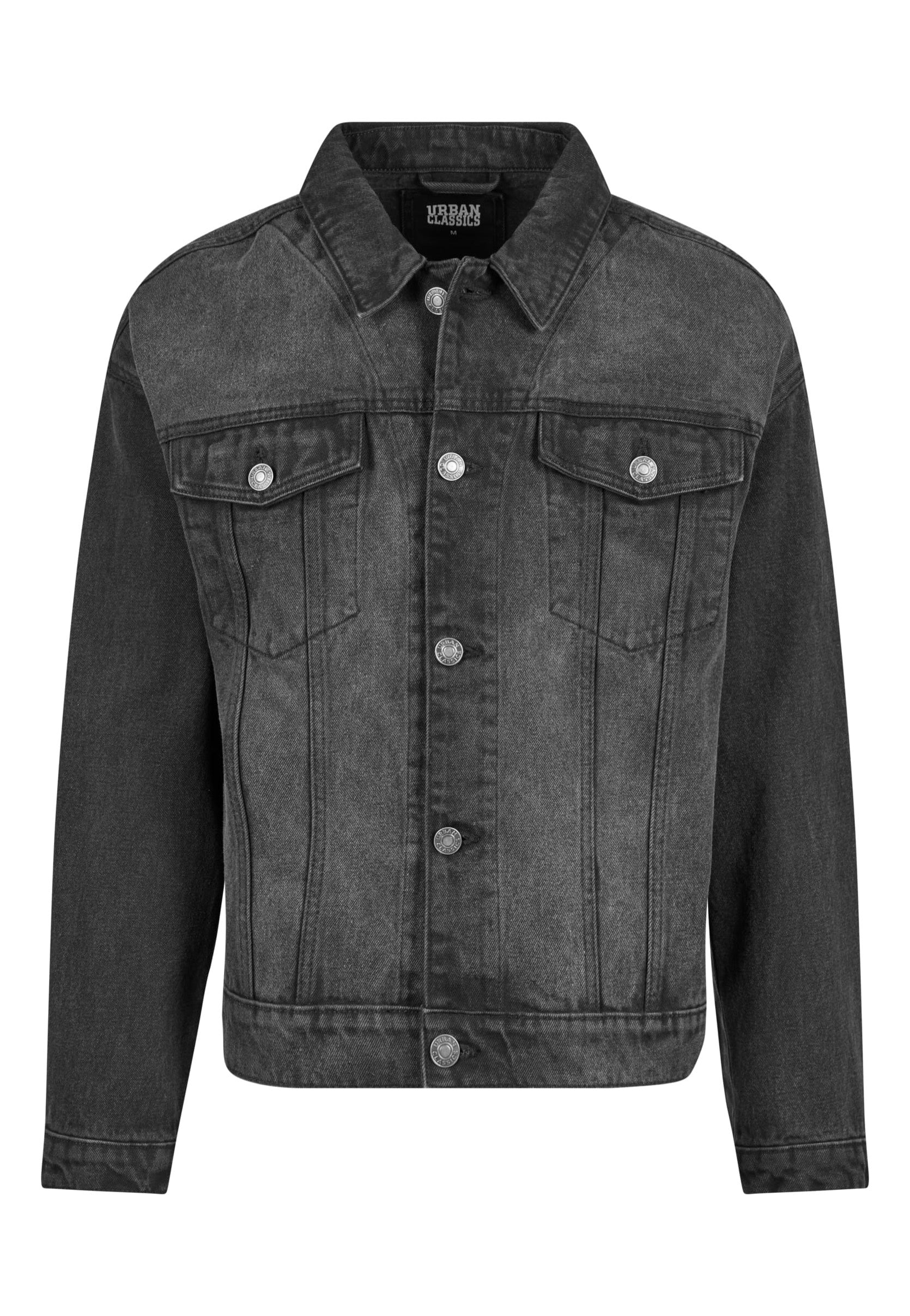 urban-classics-heavy-ounce-boxy-veste-jean-black-washed image 6