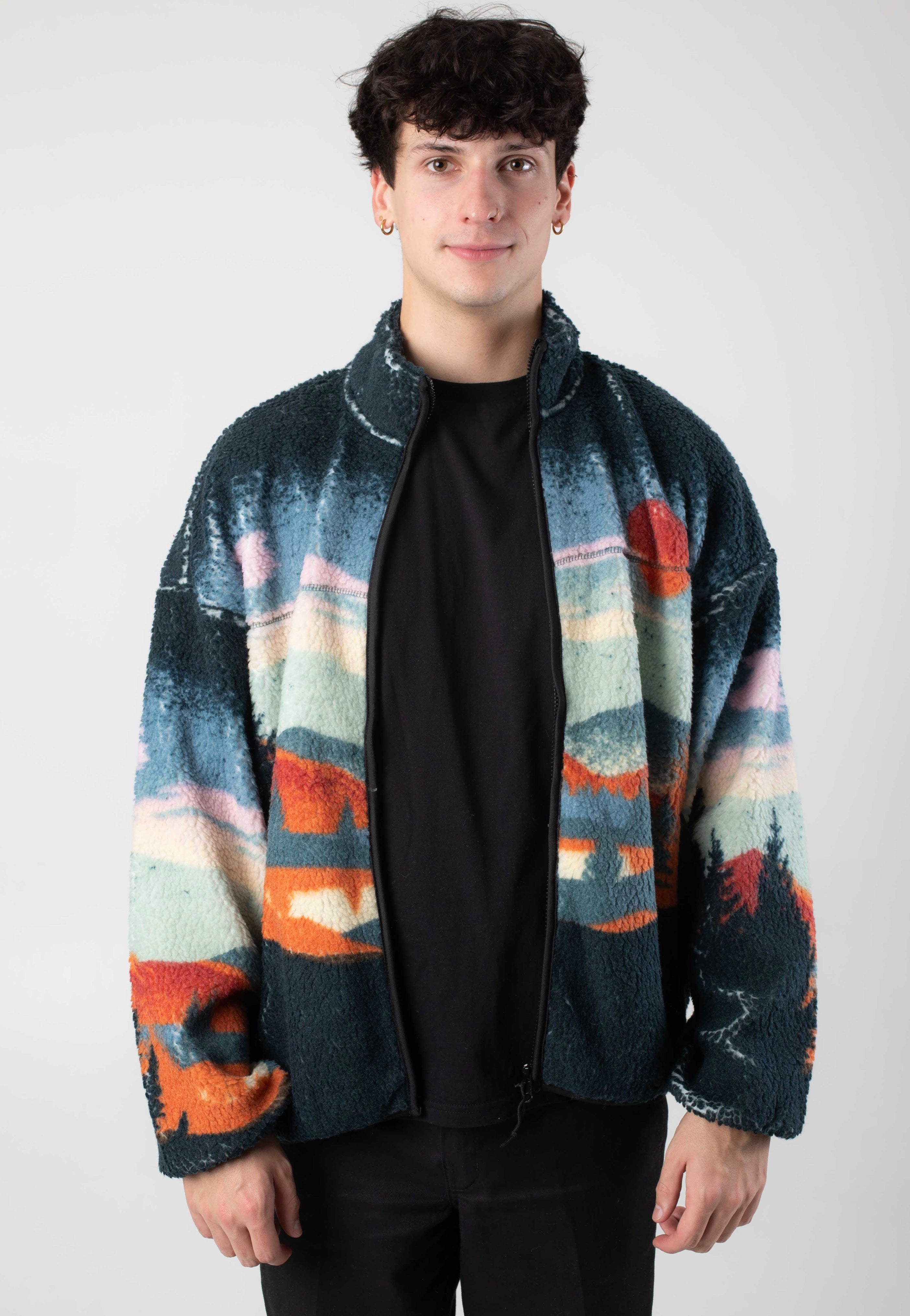 only-sons-blaze-reg-full-zip-veste-polaire-bleue image 3