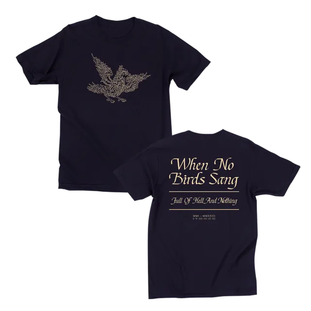 full-of-hell-bird-t-shirt-bleu-marine-coton image 1