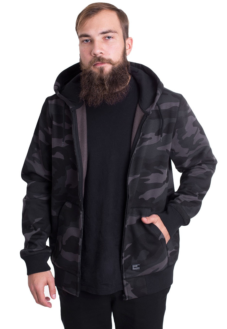 vintage-industries-redstone-hooded-dark-camo-sweat-zipp-camouflage-s image 3