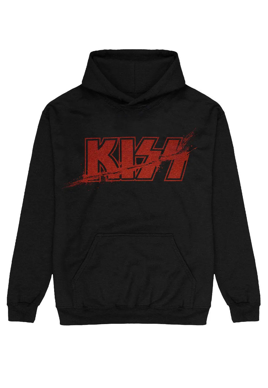kiss-slashed-logo-hoodie-noir-capuche-homme image 1