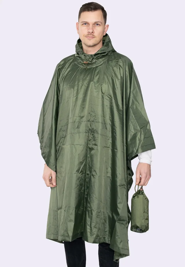 brandit-ripstop-olive-poncho-long-coupe-vent-homme image 1