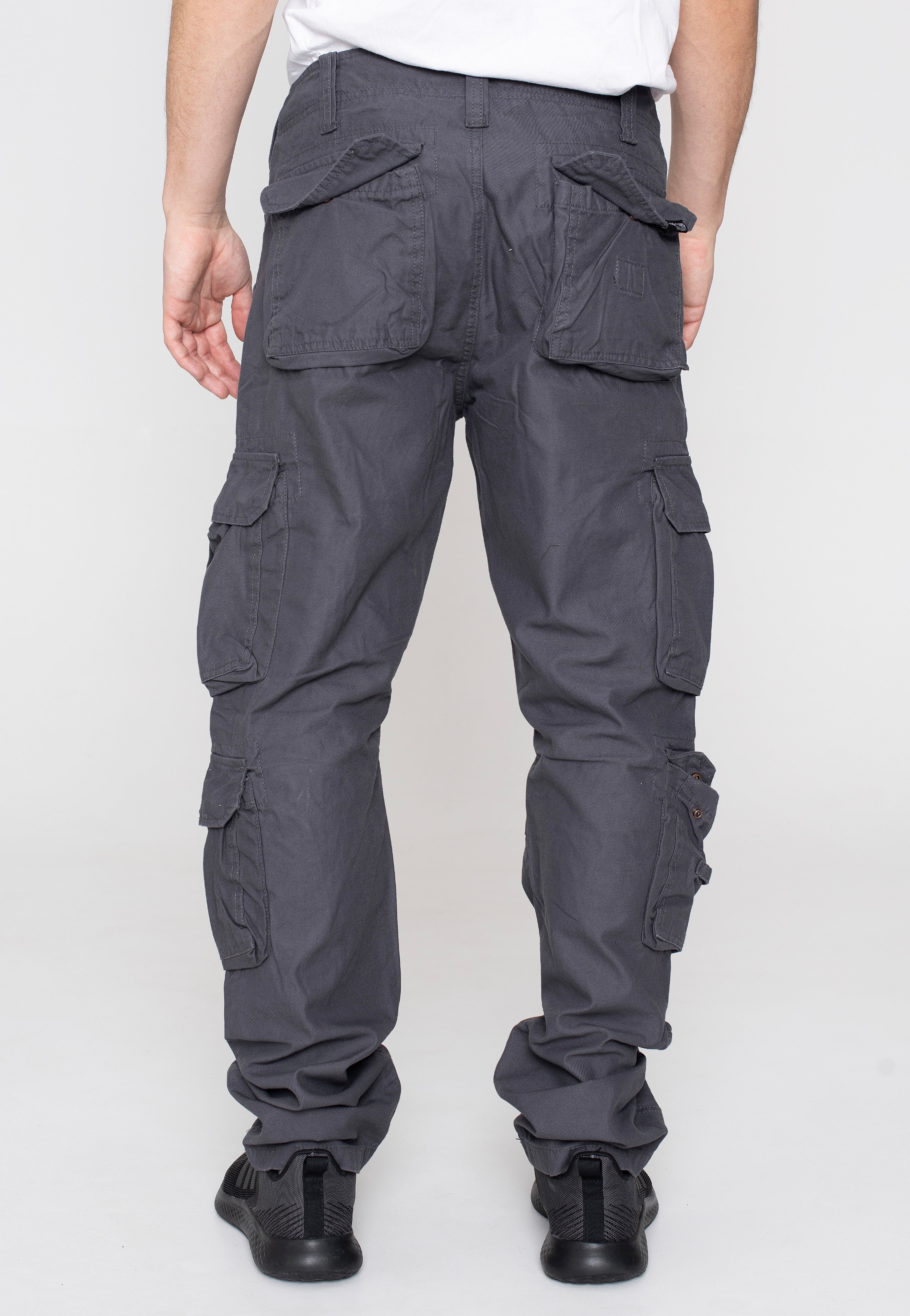 surplus-airborne-slimmy-pantalon-cargo-anthracite-slim-homme image 5
