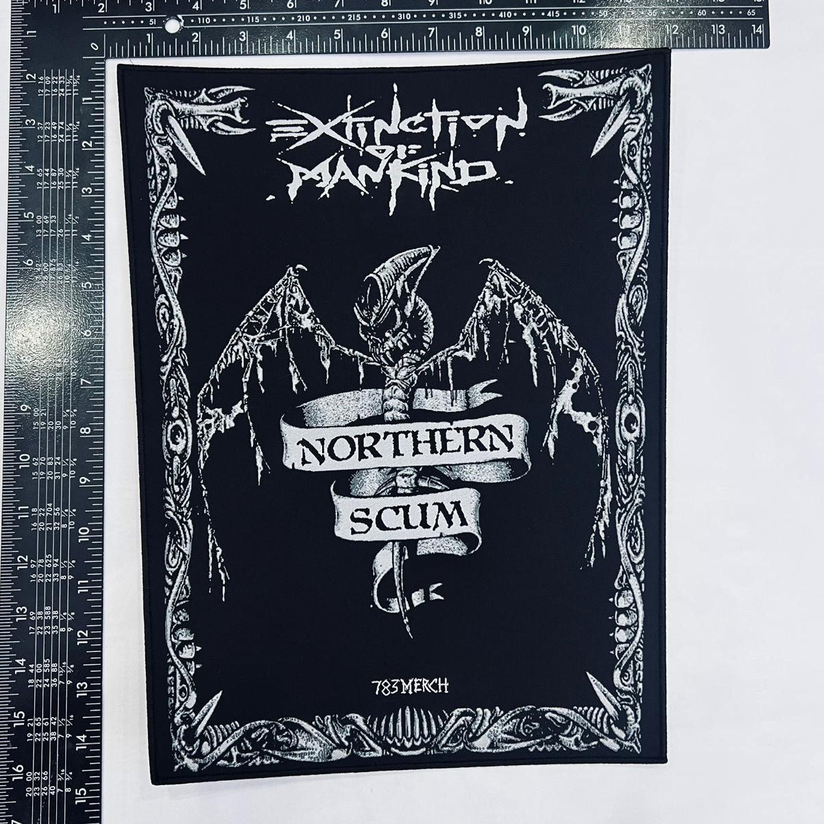 extinction-of-mankind-northern-scum-backpatch-bordure-noire image 5