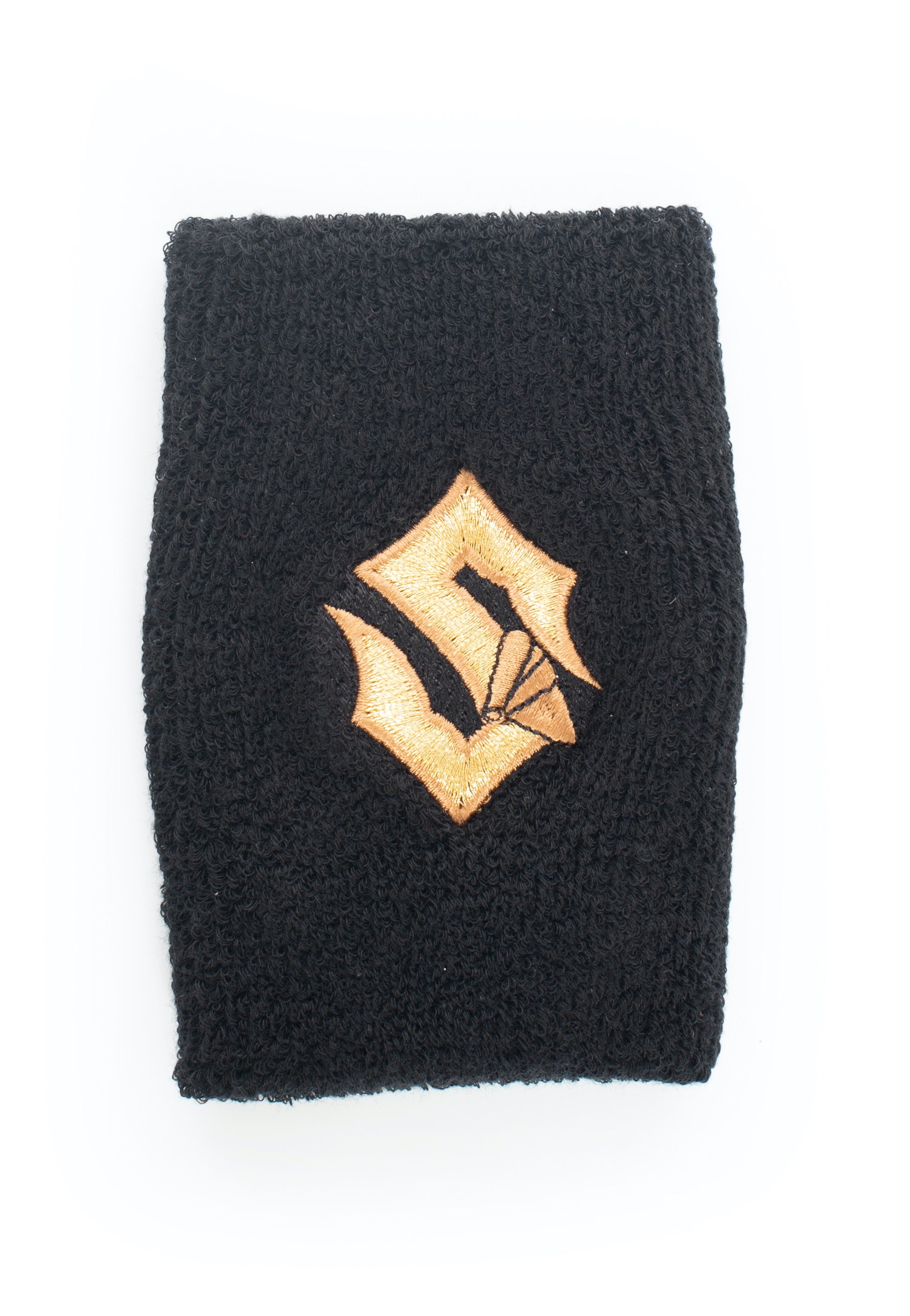 sabaton-gold-logo-bracelet-tissu-noir-taille-unique image 1
