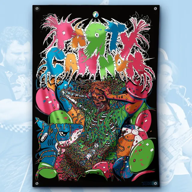 party-cannon-partied-in-half-drapeau-mural-100x70-cm image 1