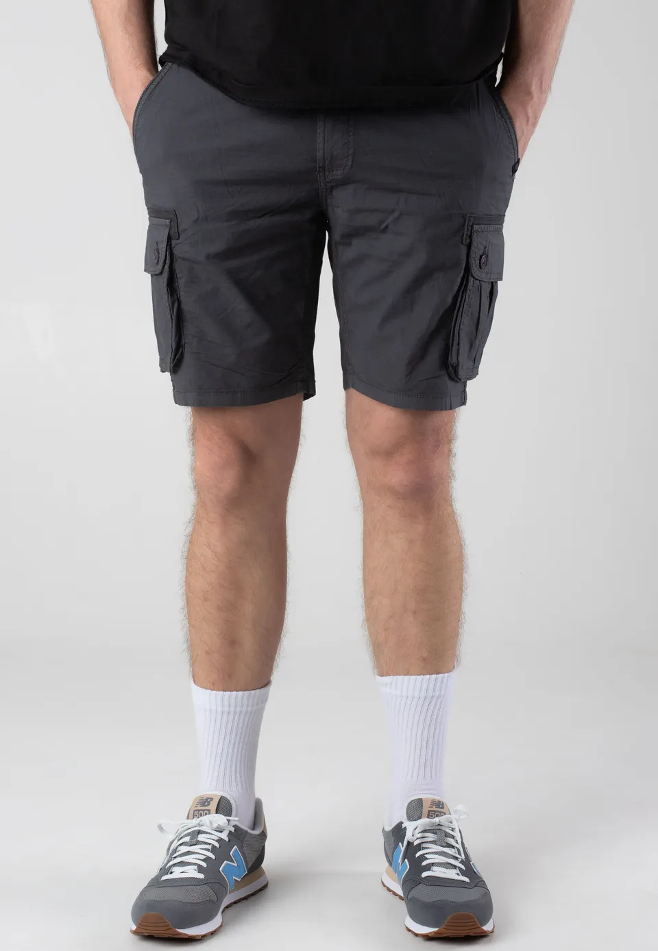 indicode-lanny-short-gris-fonc-homme-streetwear-coton image 1