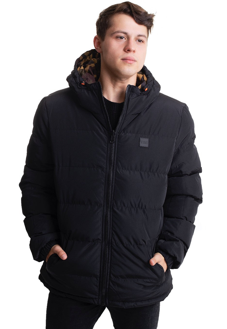 urban-classics-reversible-black-woodcamo-veste-hiver-homme image 1