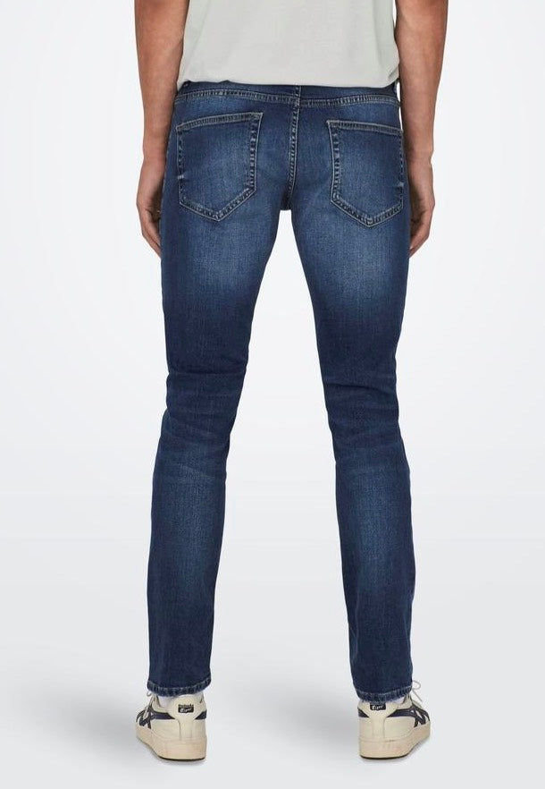 only-sons-loom-slim-jean-homme-bleu-denim-medium-blue image 2