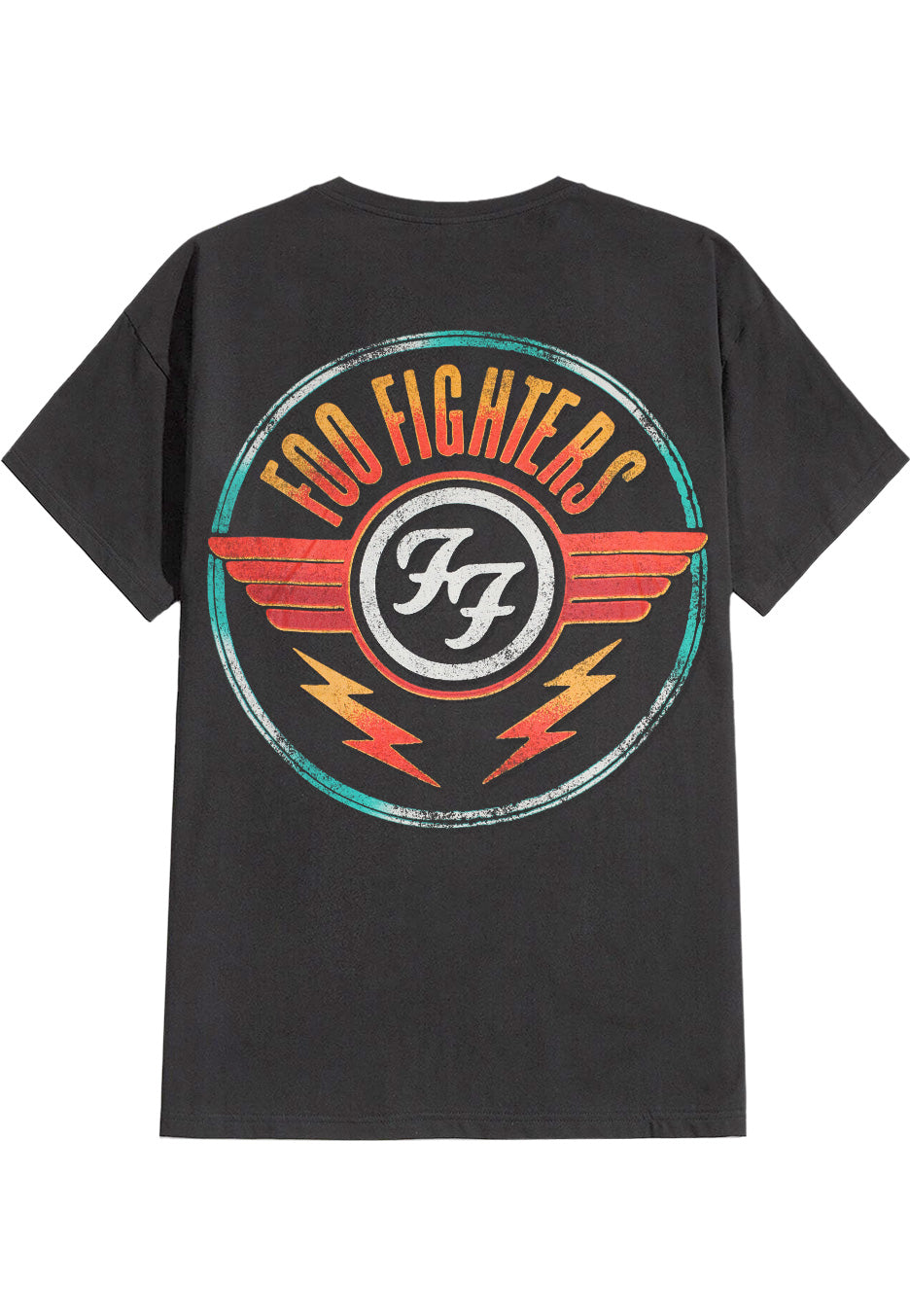 foo-fighters-wings-t-shirt-gris-charcoal-manches-courtes image 2