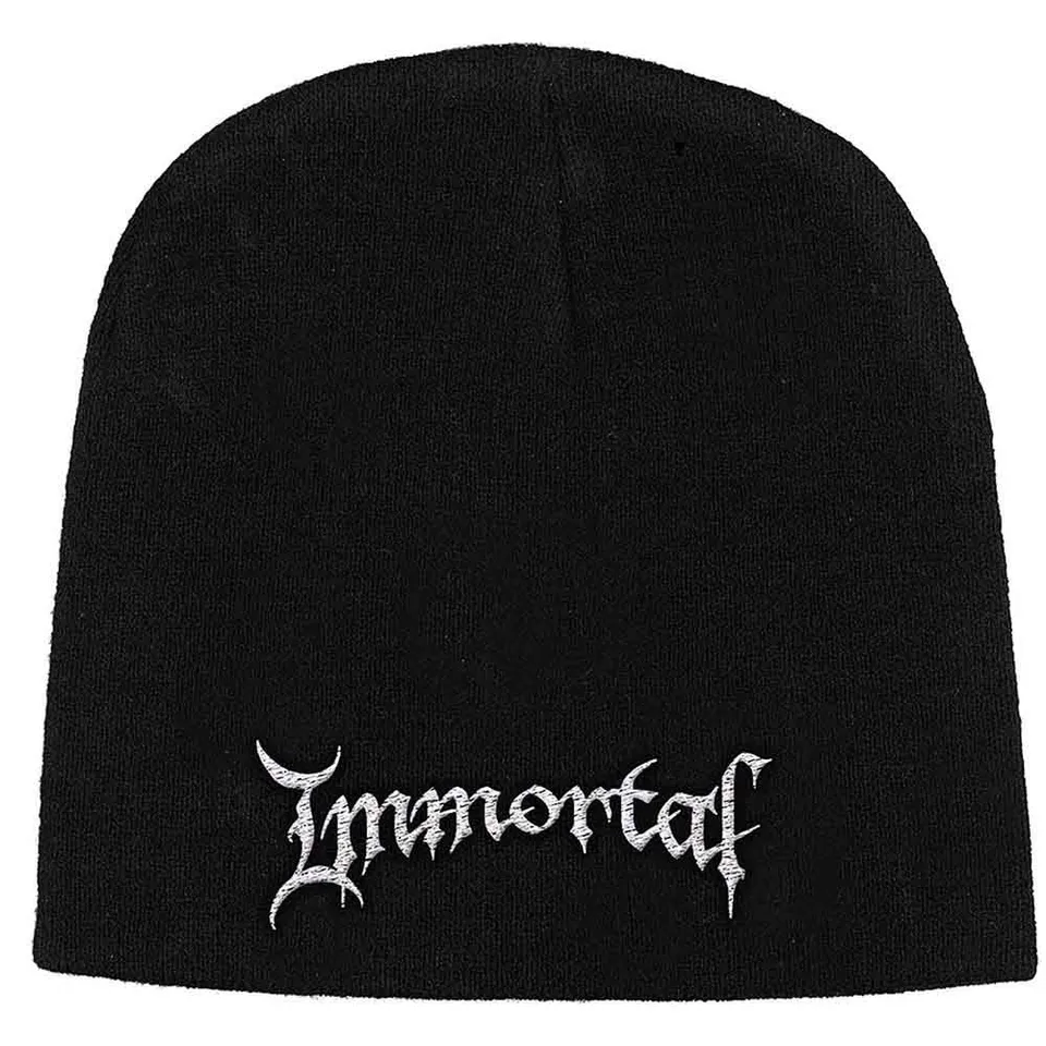 immortal-logo-bonnet-brod-noir-black-metal image 1