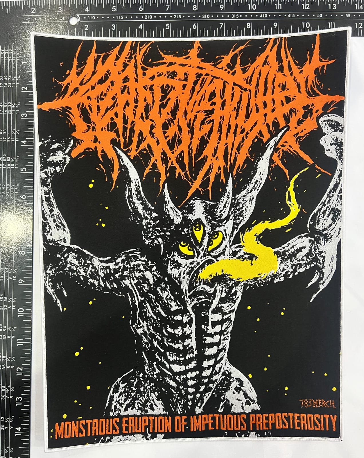 783punx-crepitation-monstrous-eruption-backpatch-tiss-bordure-noire image 7