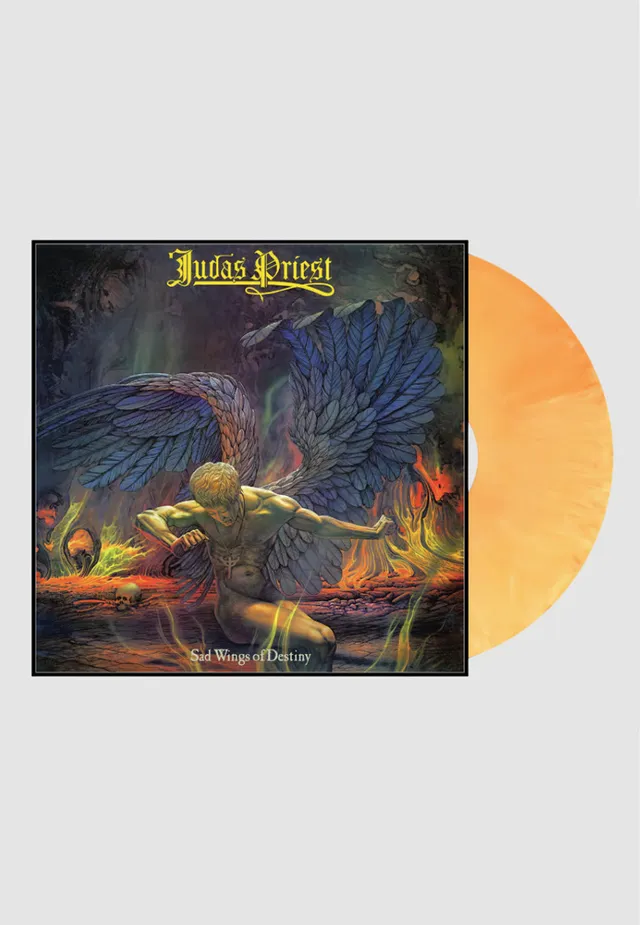 judas-priest-sad-wings-of-destiny-vinyle-couleur-jaune-orange image 1
