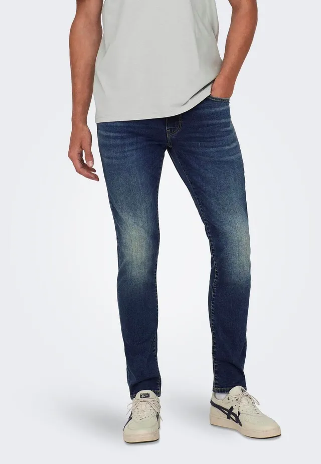 only-sons-loom-slim-jean-homme-bleu-denim-medium-blue image 1