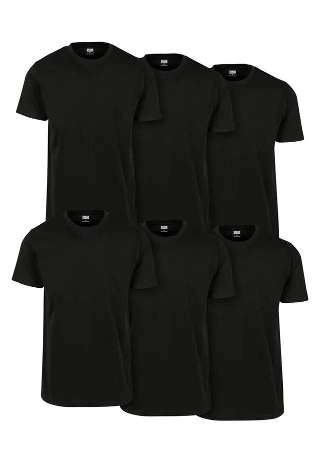 urban-classics-basic-pack-6-t-shirt-noir-homme-taille-m image 1