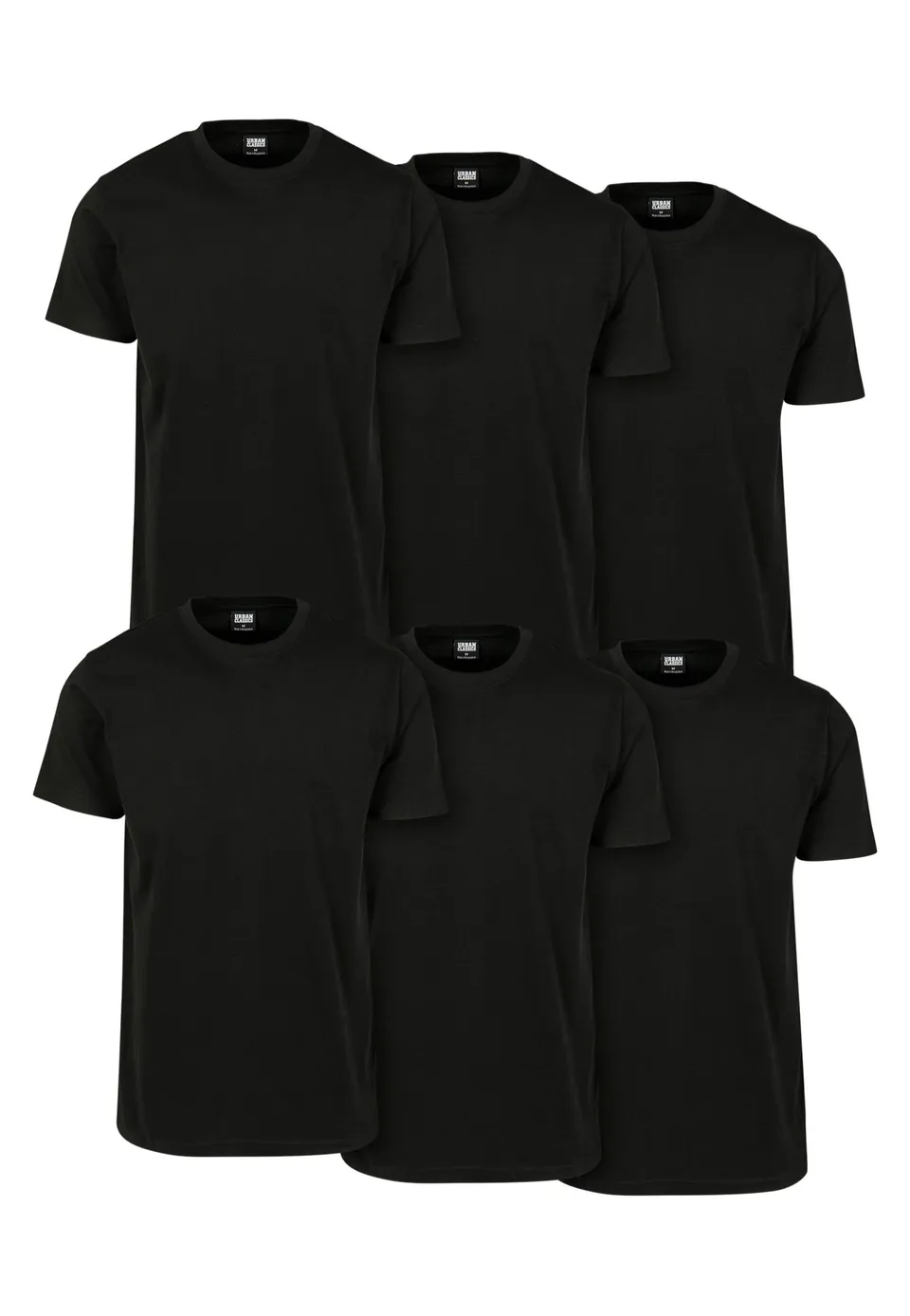 urban-classics-basic-pack-6-t-shirt-noir-homme-taille-m image 1