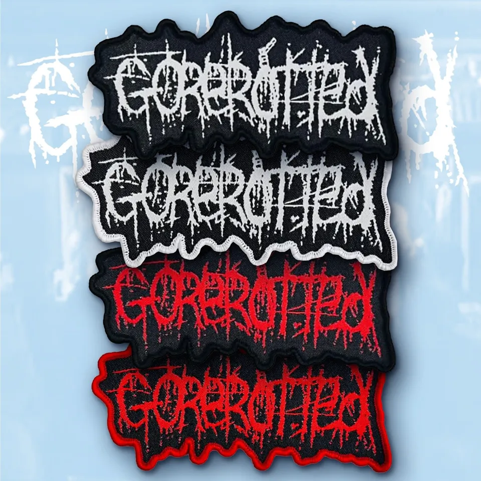 gorerotted-logo-patch-tiss-rouge-bordure-noire image 1