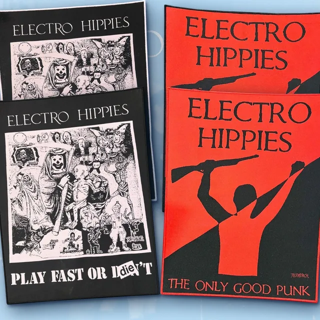 electro-hippies-play-fast-or-die-backpatch-tiss-bordure-noire image 1