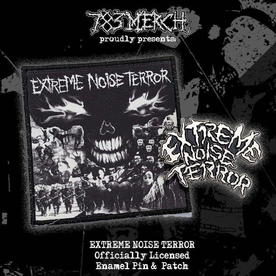 extreme-noise-terror-logo-patch-brod-pin-s-bundle image 1