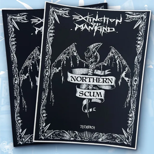 extinction-of-mankind-northern-scum-backpatch-bordure-noire image 1