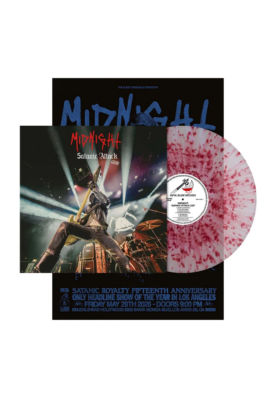 midnight-satanic-attack-live-vinyle-blood-splatter image 1