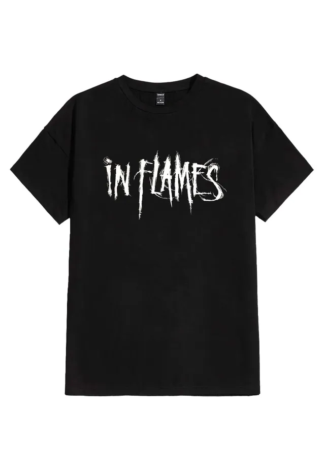 in-flames-logo-t-shirt-noir-death-metal-homme image 1