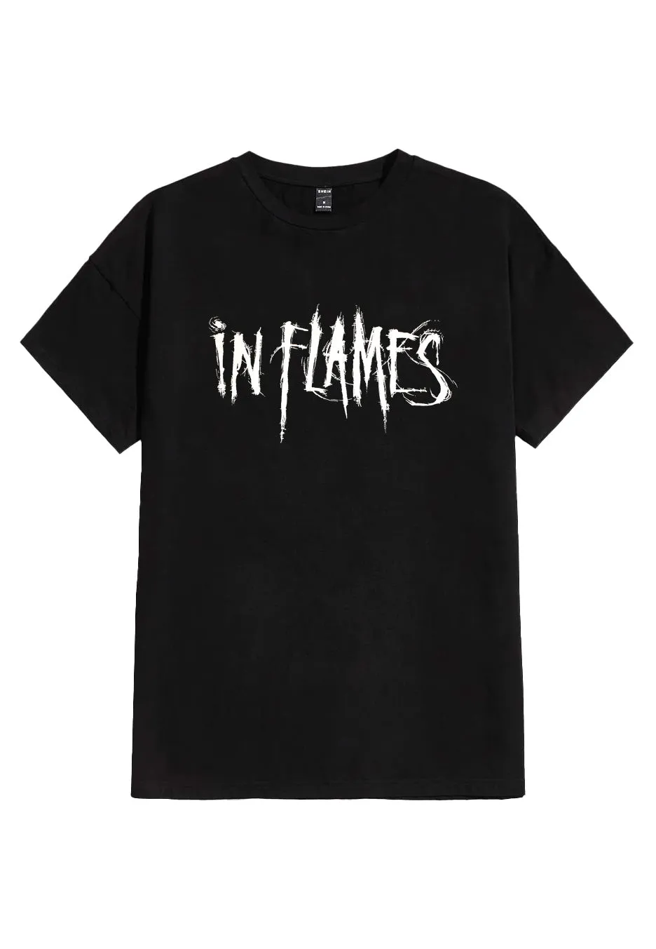 in-flames-logo-t-shirt-noir-death-metal-homme image 1