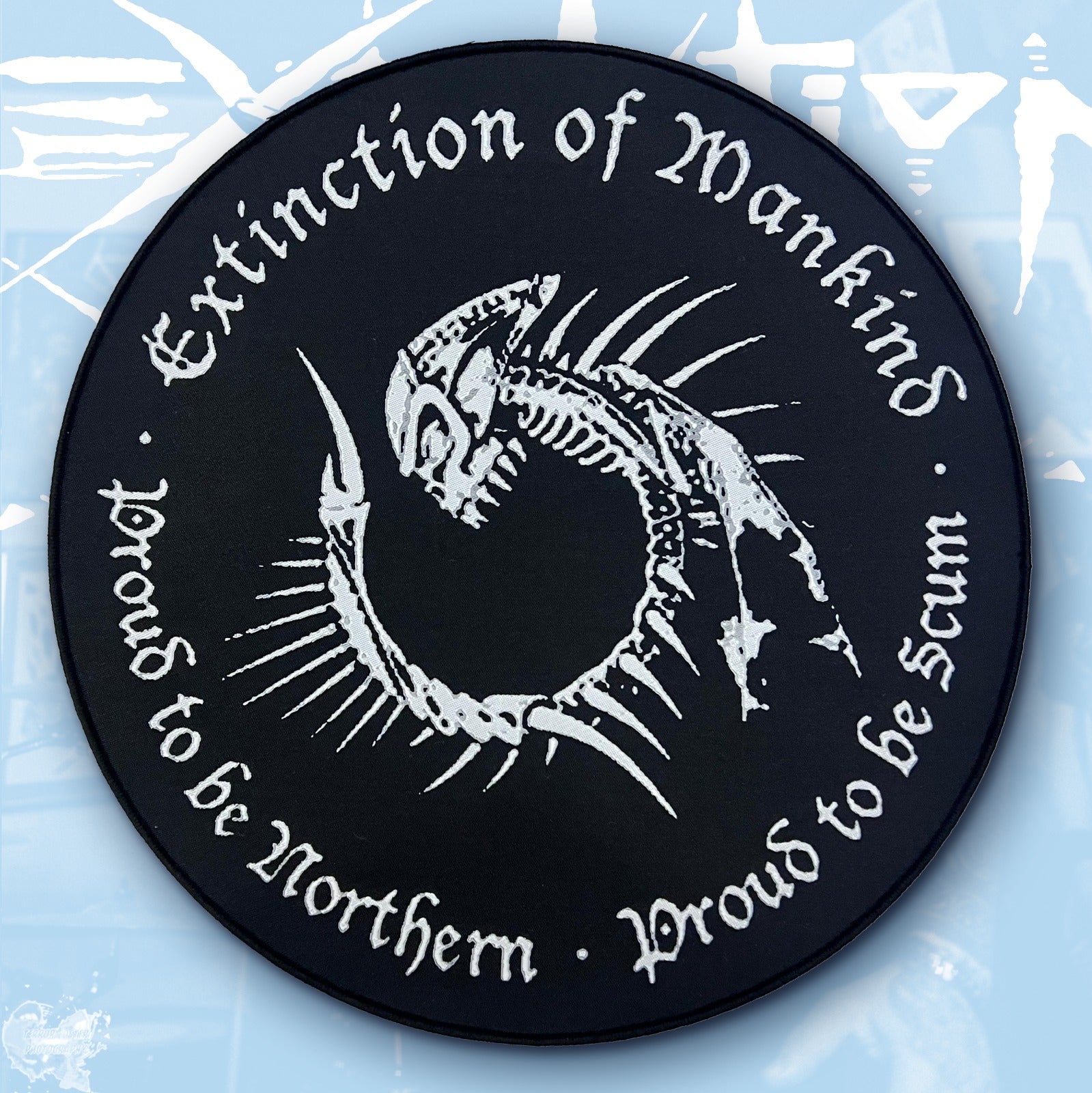 783punx-extinction-of-mankind-proud-to-be-scum-backpatch-bordure-noire image 4