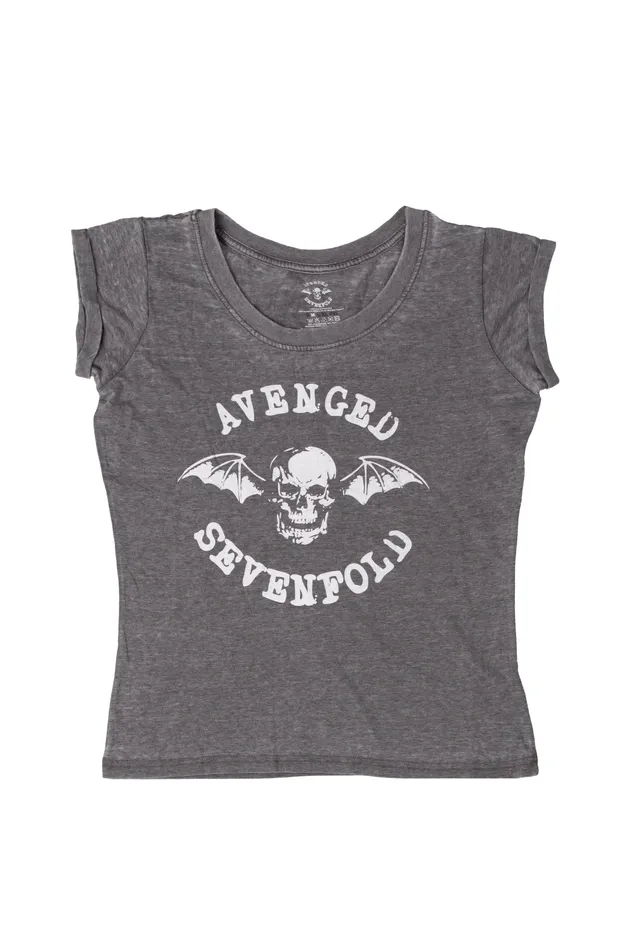 avenged-sevenfold-deathbat-burnout-girly-gris-taille-s image 1