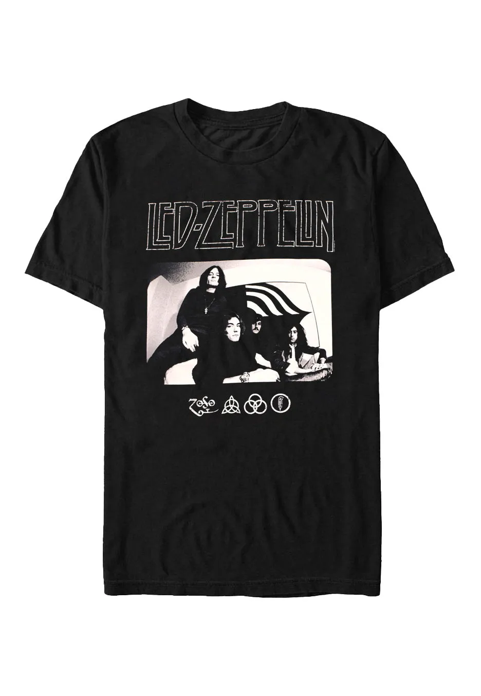 led-zeppelin-icon-logo-photo-t-shirt-noir-rock-homme image 1