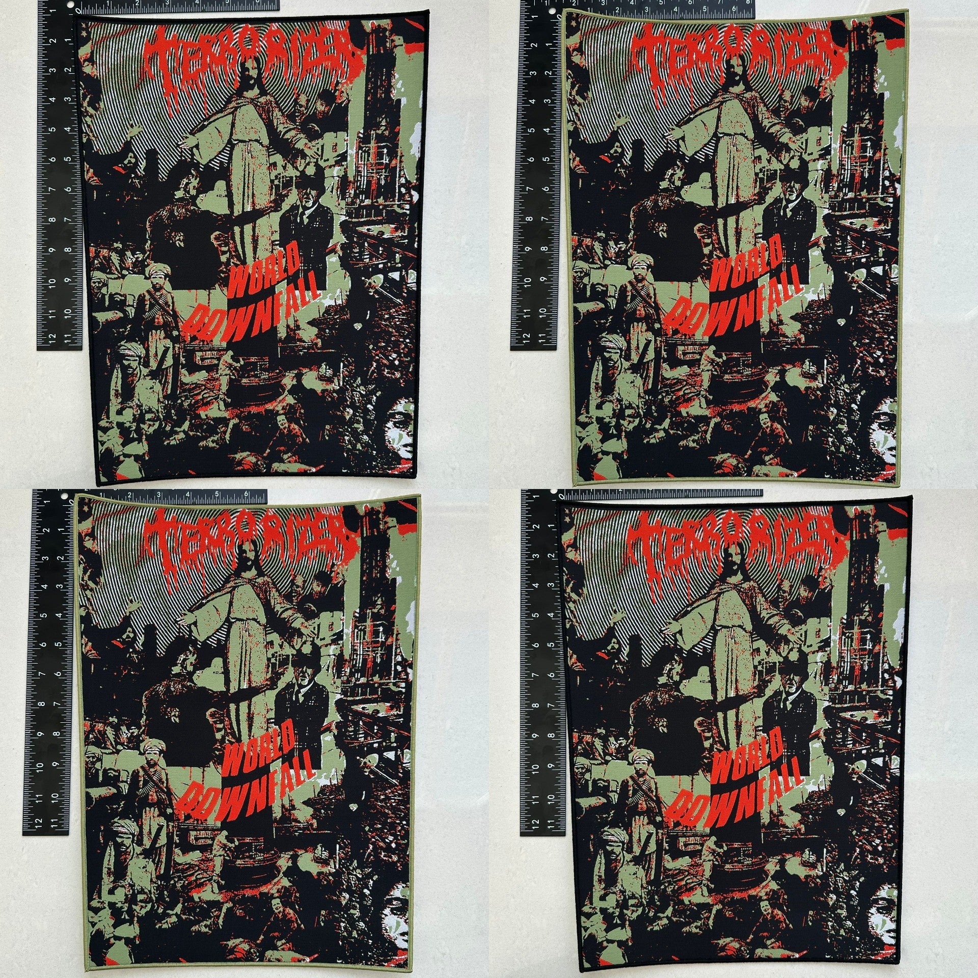 terrorizer-world-downfall-backpatch-bordure-kaki image 1