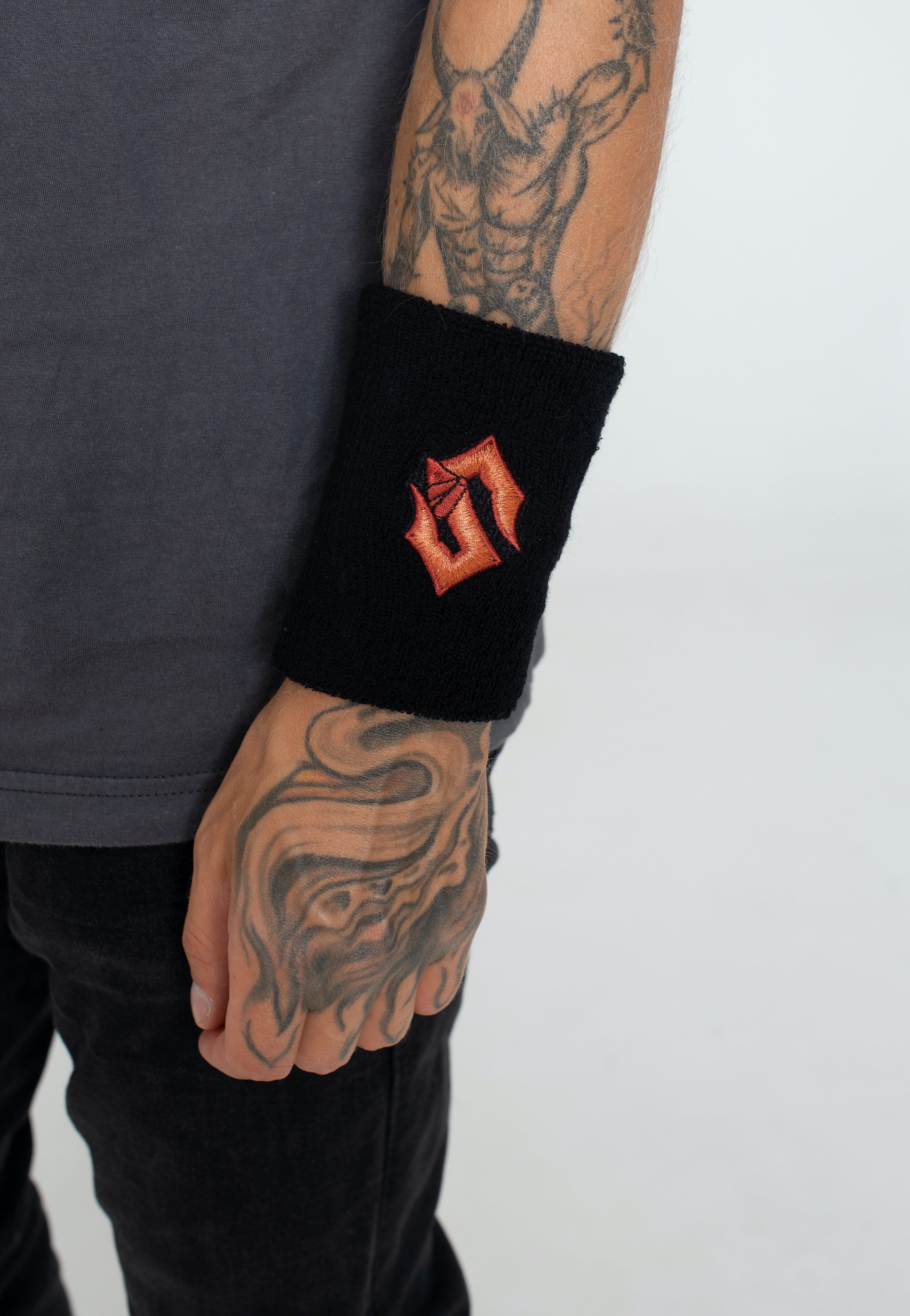 sabaton-copper-logo-bracelet-poignet-noir-taille-unique image 3