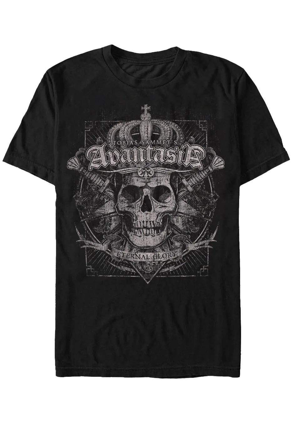 avantasia-crowned-skull-t-shirt-noir-homme image 1